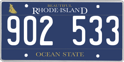 RI license plate 902533