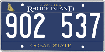 RI license plate 902537