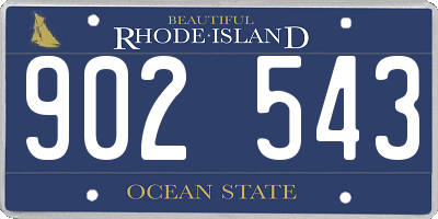 RI license plate 902543