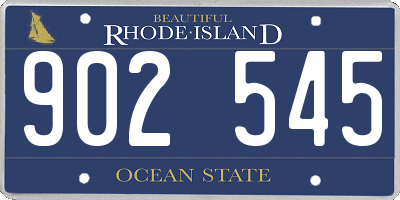 RI license plate 902545