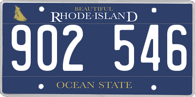RI license plate 902546
