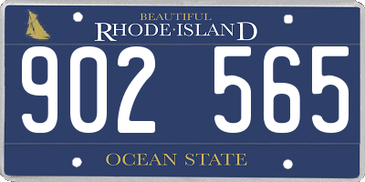 RI license plate 902565