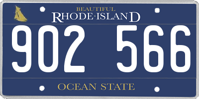 RI license plate 902566