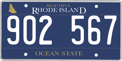 RI license plate 902567