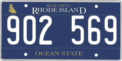 RI license plate 902569