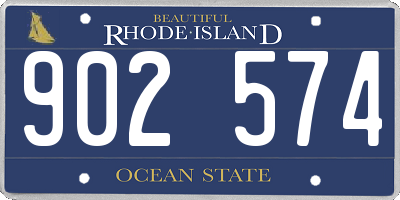 RI license plate 902574
