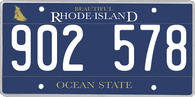 RI license plate 902578