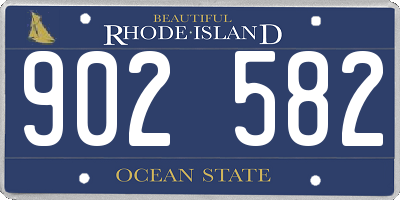RI license plate 902582