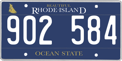 RI license plate 902584