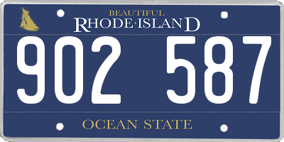RI license plate 902587