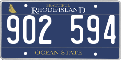 RI license plate 902594