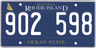RI license plate 902598