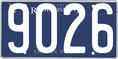 RI license plate 9026