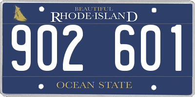 RI license plate 902601