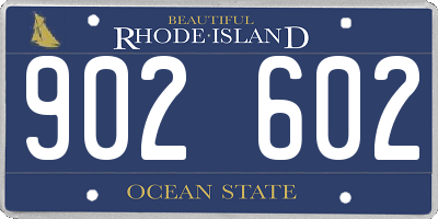 RI license plate 902602