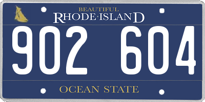 RI license plate 902604