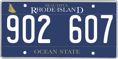 RI license plate 902607