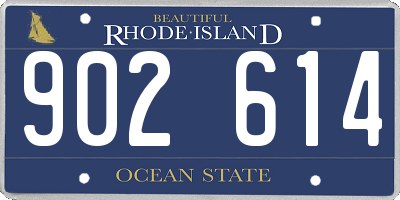 RI license plate 902614