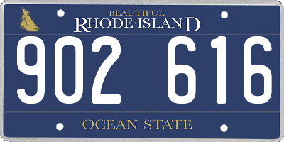 RI license plate 902616