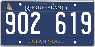 RI license plate 902619