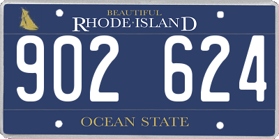 RI license plate 902624