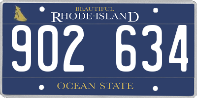 RI license plate 902634