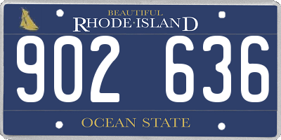 RI license plate 902636