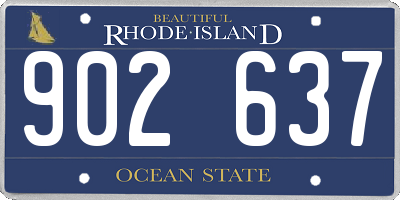 RI license plate 902637