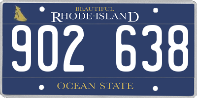 RI license plate 902638