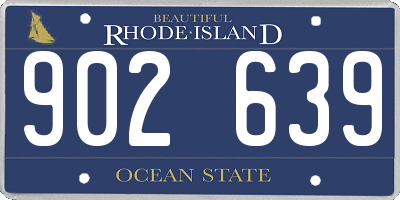 RI license plate 902639
