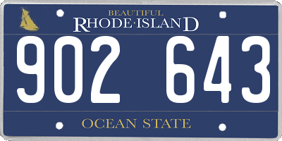 RI license plate 902643