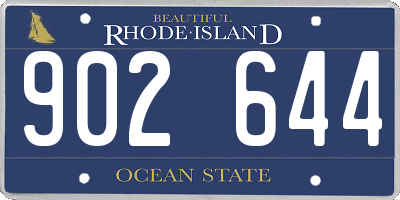 RI license plate 902644