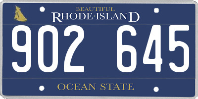 RI license plate 902645