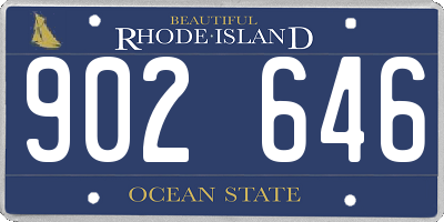 RI license plate 902646