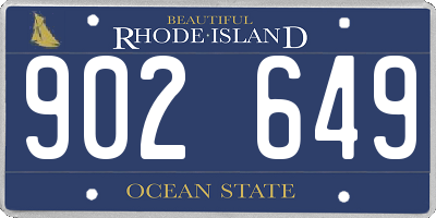 RI license plate 902649