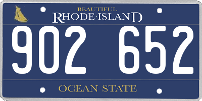 RI license plate 902652