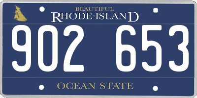 RI license plate 902653