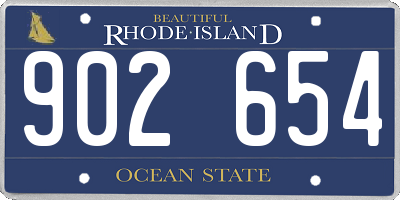 RI license plate 902654