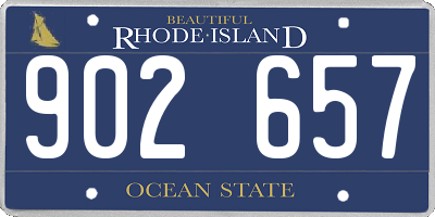 RI license plate 902657