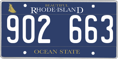 RI license plate 902663