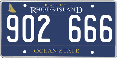 RI license plate 902666