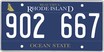 RI license plate 902667