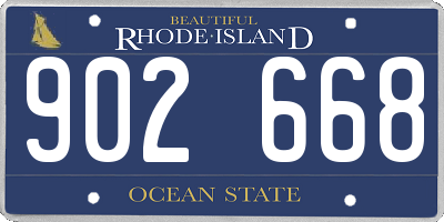 RI license plate 902668