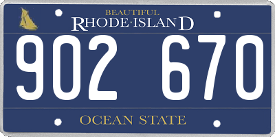 RI license plate 902670