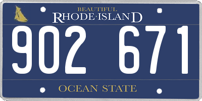 RI license plate 902671