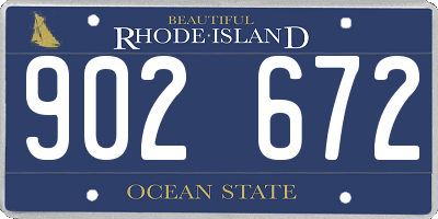 RI license plate 902672