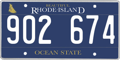 RI license plate 902674