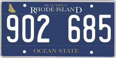 RI license plate 902685