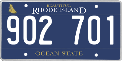 RI license plate 902701