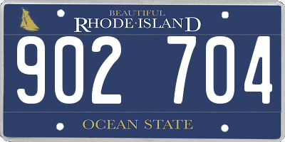 RI license plate 902704